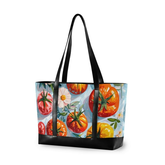 FORMRS Laptop Tote Bag for Women with 15.6" Computer Compartments Handbag, Watercolor Tomatoes