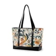 thumbnail image 1 of FORMRS Canvas Laptop Tote Bag for Women with 15.6" Computer Compartments Shoulder Handbag, Whimsical Leaves, 1 of 7