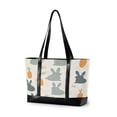 thumbnail image 1 of FORMRS Canvas Laptop Tote Bag for Women with 15.6" Computer Compartments Shoulder Handbag, Whimsical Rabbits, 1 of 7