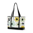 thumbnail image 1 of FORMRS Canvas Laptop Tote Bag for Women with 15.6" Computer Compartments Shoulder Handbag, White Flower, 1 of 7