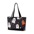 thumbnail image 1 of FORMRS Laptop Tote Bag for Women with 15.6" Computer Compartments Handbag, White Halloween Ghosts, 1 of 7