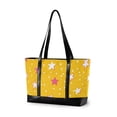 thumbnail image 1 of FORMRS Canvas Laptop Tote Bag for Women with 15.6" Computer Compartments Shoulder Handbag, White Stars, 1 of 7