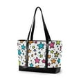 thumbnail image 1 of FORMRS Laptop Tote Bag for Women with 15.6" Computer Compartments Handbag, White Stars, 1 of 7