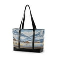 thumbnail image 1 of FORMRS Canvas Laptop Tote Bag for Women with 15.6" Computer Compartments Shoulder Handbag, Winter Mountain, 1 of 7