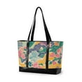 thumbnail image 1 of FORMRS Canvas Laptop Tote Bag for Women with 15.6" Computer Compartments Shoulder Handbag, Yellow Floral Wave, 1 of 7