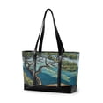 thumbnail image 1 of FORMRS Canvas Laptop Tote Bag for Women with 15.6" Computer Compartments Shoulder Handbag, Yellow Tree, 1 of 7
