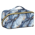 thumbnail image 1 of FORMRS Makeup Bag Travel Cosmetic Organizer for Women Fold Flat Zipper Pouch with Handle, Abstract Marble Pattern, 1 of 8