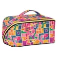 thumbnail image 1 of FORMRS Makeup Bag Travel Cosmetic Organizer for Women Fold Flat Zipper Pouch with Handle, Art Map, 1 of 8