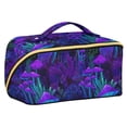 thumbnail image 1 of FORMRS Makeup Bag Travel Cosmetic Organizer for Women Fold Flat Zipper Pouch with Handle, Dark Mushrooms Pattern, 1 of 8