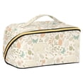 thumbnail image 1 of FORMRS Makeup Bag Travel Cosmetic Organizer for Women Fold Flat Zipper Pouch with Handle, Forest Pastel, 1 of 8