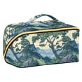 thumbnail image 1 of FORMRS Makeup Bag Travel Cosmetic Organizer for Women Fold Flat Zipper Pouch with Handle, Retro Tree, 1 of 8
