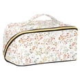 thumbnail image 1 of FORMRS Makeup Bag Travel Cosmetic Organizer for Women Fold Flat Zipper Pouch with Handle, Small Floral Pattern, 1 of 8