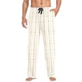 thumbnail image 1 of FORMRS Mens Pajama Pants with Pockets Soft Cotton Sleepwear Lounge Bottoms, Sizes S-2XL, Beige Abstract Pattern, 1 of 7