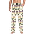 thumbnail image 1 of FORMRS Mens Pajama Pants with Pockets Cotton Sleepwear Lounge Bottoms Sizes S-2XL, Beige Floral Pattern, 1 of 7