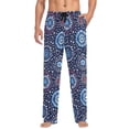 thumbnail image 1 of FORMRS Mens Pajama Pants with Pockets Cotton Sleepwear Lounge Bottoms Sizes S-2XL, Blue Fireworks Pattern, 1 of 7