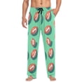 thumbnail image 1 of FORMRS Mens Pajama Pants with Pockets Soft Cotton Sleepwear Lounge Bottoms, Sizes S-2XL, Brown American Footballs, 1 of 7