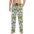 thumbnail image 1 of FORMRS Mens Pajama Pants with Pockets Cotton Sleepwear Lounge Bottoms Sizes S-2XL, Green Cartoon Trucks Pattern, 1 of 7