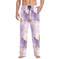 thumbnail image 1 of FORMRS Mens Pajama Pants with Pockets Soft Cotton Sleepwear Lounge Bottoms, Sizes S-2XL, Pastel Purple Marble Pattern, 1 of 7