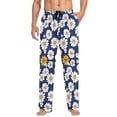 thumbnail image 1 of FORMRS Mens Pajama Pants with Pockets Soft Cotton Sleepwear Lounge Bottoms, Sizes S-2XL, Retro Daisy Pattern, 1 of 7