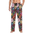 thumbnail image 1 of FORMRS Mens Pajama Pants with Pockets Cotton Sleepwear Lounge Bottoms Sizes S-2XL, Vibrant Flowers Pattern, 1 of 7