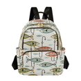 thumbnail image 1 of FORMRS Mini Backpack Purse for Women Quilted Travel Daypack Casual Shoulder Bag, Abstract Fish Pattern, 1 of 7