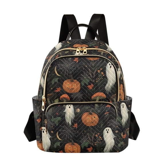 FORMRS Mini Backpack Purse for Women Quilted Travel Daypack Casual Shoulder Bag, Autumn Ghost Pattern