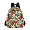 thumbnail image 1 of FORMRS Mini Backpack Purse for Women Quilted Travel Daypack Casual Shoulder Bag, Beige Tomatoes Pattern, 1 of 7