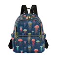 thumbnail image 1 of FORMRS Mini Backpack Purse for Women Quilted Travel Daypack Casual Shoulder Bag, Cartoon Jellyfish Pattern, 1 of 7