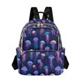 thumbnail image 1 of FORMRS Mini Backpack Purse for Women Quilted Travel Daypack Casual Shoulder Bag, Dark Blue Jellyfish Pattern, 1 of 7