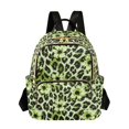 thumbnail image 1 of FORMRS Mini Backpack Purse for Women Quilted Travel Daypack Casual Shoulder Bag, Green Floral Leopard Pattern, 1 of 7