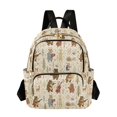 thumbnail image 1 of FORMRS Mini Backpack Purse for Women Quilted Travel Daypack Casual Shoulder Bag, Musical Animals Pattern, 1 of 7