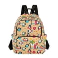 thumbnail image 1 of FORMRS Mini Backpack Purse for Women Quilted Travel Daypack Casual Shoulder Bag, Penguins Beach Pattern, 1 of 7