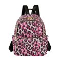 thumbnail image 1 of FORMRS Mini Backpack Purse for Women Quilted Travel Daypack Casual Shoulder Bag, Pink Floral Leopard Pattern, 1 of 7