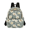 thumbnail image 1 of FORMRS Mini Backpack Purse for Women Quilted Travel Daypack Casual Shoulder Bag, Sage Green Flower Pattern, 1 of 7