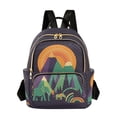 thumbnail image 1 of FORMRS Mini Backpack Purse for Women Travel Daypack Casual Shoulder Bag, Abstract Animals, 1 of 7