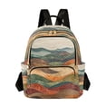 thumbnail image 1 of FORMRS Mini Backpack Purse for Women Travel Daypack Casual Shoulder Bag, Abstract Wavy Landscape, 1 of 7