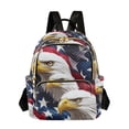 thumbnail image 1 of FORMRS Mini Backpack Purse for Women Travel Daypack Casual Shoulder Bag, American Eagle Pattern, 1 of 7