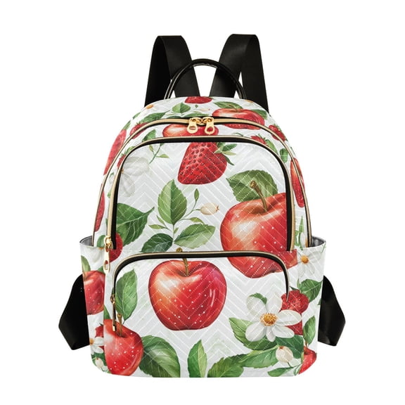 FORMRS Mini Backpack Purse for Women Travel Daypack Casual Shoulder Bag, Apple Pattern