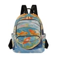 thumbnail image 1 of FORMRS Mini Backpack Purse for Women Quilted Travel Daypack Casual Shoulder Bag, Art Goldfish, 1 of 7