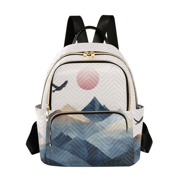 FORMRS Mini Backpack Purse for Women Travel Daypack Casual Shoulder Bag, Art Mountains