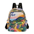 thumbnail image 1 of FORMRS Mini Backpack Purse for Women Travel Daypack Casual Shoulder Bag, Art Path, 1 of 7