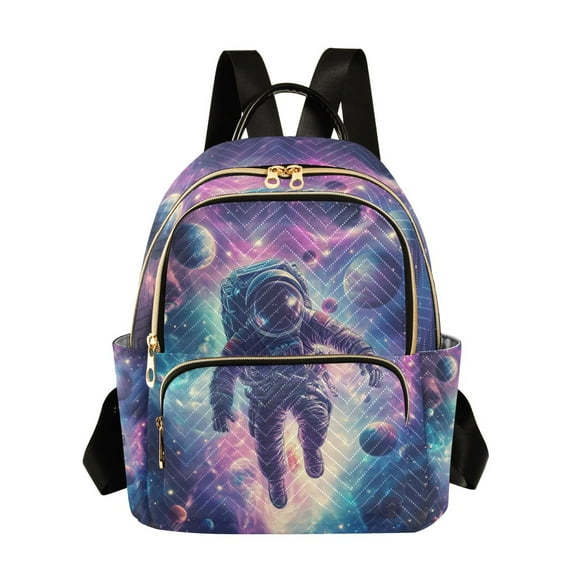 FORMRS Mini Backpack Purse for Women Travel Daypack Casual Shoulder Bag, Astronaut Pattern