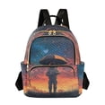 thumbnail image 1 of FORMRS Mini Backpack Purse for Women Travel Daypack Casual Shoulder Bag, Astronaut at Dawn, 1 of 7