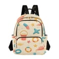 thumbnail image 1 of FORMRS Mini Backpack Purse for Women Quilted Travel Daypack Casual Shoulder Bag, Beach Pattern, 1 of 7