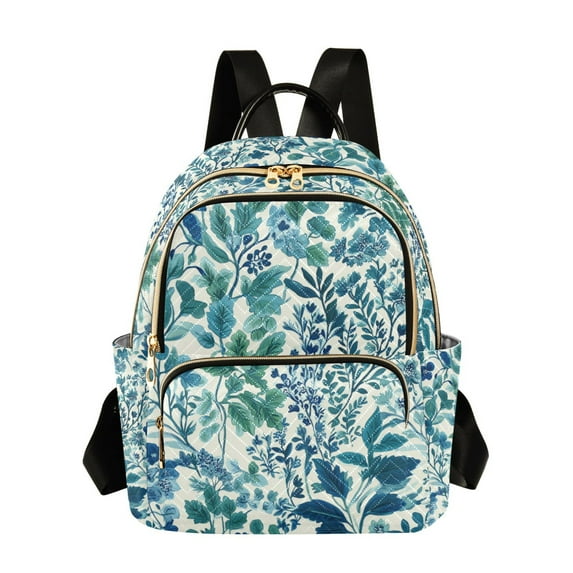 FORMRS Mini Backpack Purse for Women Travel Daypack Casual Shoulder Bag, Beautiful Leaves Pattern