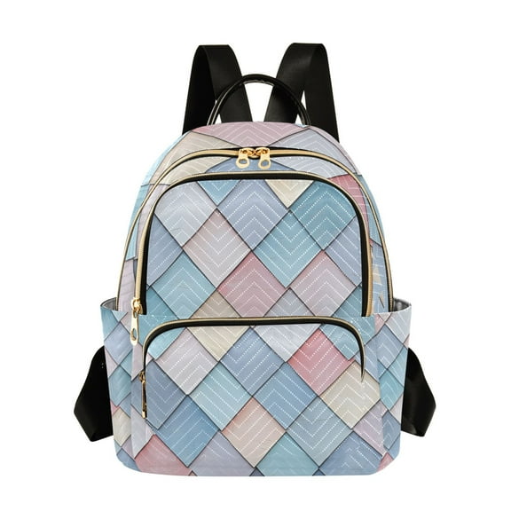 FORMRS Mini Backpack Purse for Women Travel Daypack Casual Shoulder Bag, Beige Art Pattern