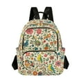 thumbnail image 1 of FORMRS Mini Backpack Purse for Women Quilted Travel Daypack Casual Shoulder Bag, Beige Cartoon Animals, 1 of 7