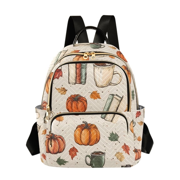 FORMRS Mini Backpack Purse for Women Travel Daypack Casual Shoulder Bag, Beige Fall Coffee