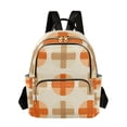 thumbnail image 1 of FORMRS Mini Backpack Purse for Women Travel Daypack Casual Shoulder Bag, Beige Geometric Pattern, 1 of 7
