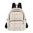 thumbnail image 1 of FORMRS Mini Backpack Purse for Women Travel Daypack Casual Shoulder Bag, Beige Nautical Pattern, 1 of 7